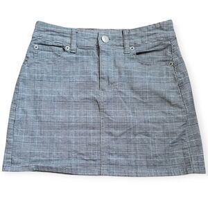American Eagle Hi Rise Mini Skirt,  Gray Plaid, Size 0